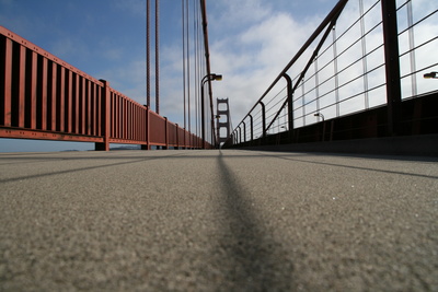 Fußgängerweg Golden Gate Bridge San Francisco Fußgängerweg Golden Gate Bridge San Francisco