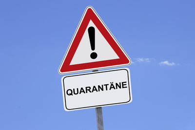 Quarantäne - Achtung – Coronavirus
