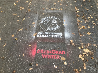 Graffiti zum Klimastreik Graffiti zum Klimastreik