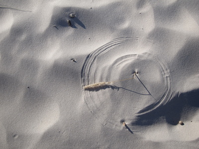 Sandkreis am Strand von Usedom Sandkreis am Strand von Usedom