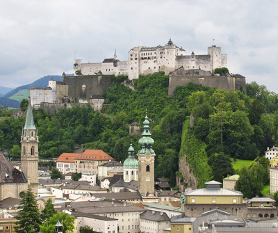 Salzburg, Altstadt mit Festung
