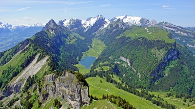 Hoher Kasten - Blick zum Sämtiser See Hoher Kasten - Blick zum Sämtiser See
