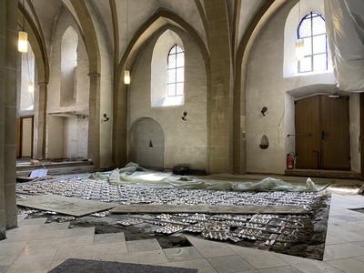 Fußbodenheizung in der Kirche
