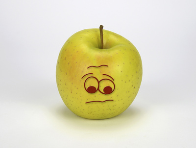 Apfel-Smiley „Ratlos“