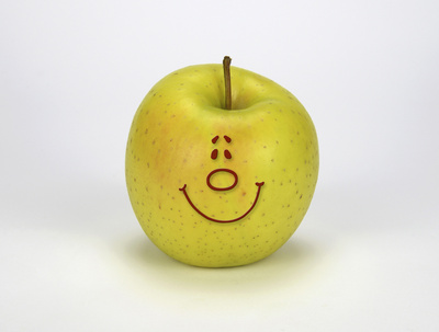 Apfel-Smiley „Fröhlich“