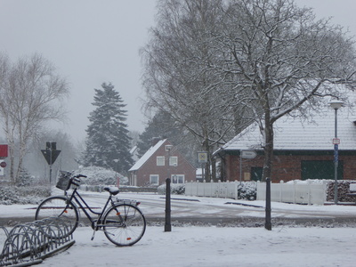 Schneetreiben in Ostfriesland