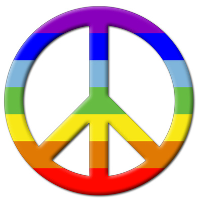 Friedenszeichen farbig