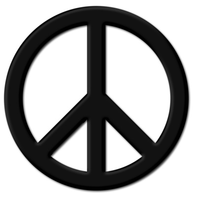Friedenszeichen schwarz