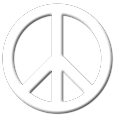 Friedenszeichen weiß