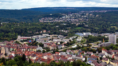 Pforzheim Blick über Brötzingen, Sonnenhof, Büchenbronn