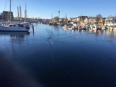 Winterlicher Hafen von Eckernförde