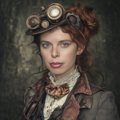 Steampunk-Vision: Viktorianische Eleganz trifft auf industrielle Fantasie