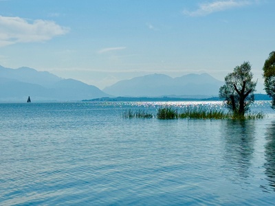 Chiemsee und Voralpen bei Seebruck_2