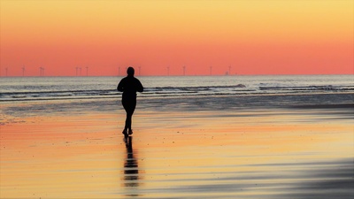 Morgens am Nordseestrand