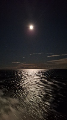 Vollmond über dem Meer