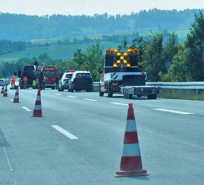 Verkehrsunfall auf Autobahn