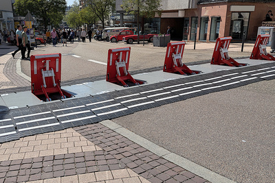 Verlegbare Straßensperre Verlegbare Straßensperre