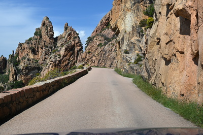 Straße in der Calanches Straße in der Calanches