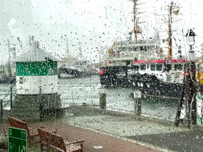 Regenwetter im Hafen von Büsum Regenwetter im Hafen von Büsum