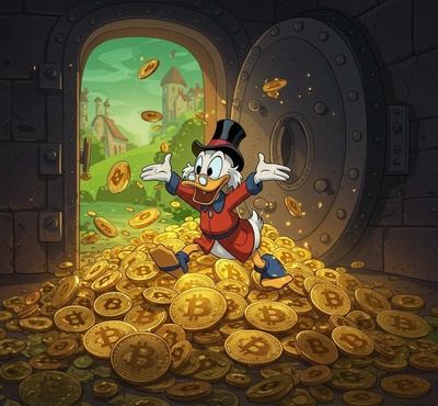 Dagobert Duck investiert in Bitcoin Dagobert Duck investiert in Bitcoin