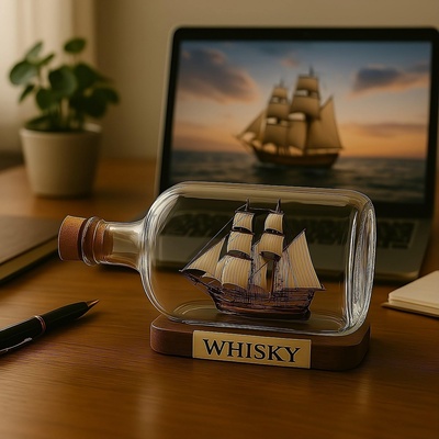 Dreimaster in der Flasche