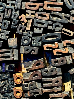 Holz-Lettern für Drucke Holz-Lettern für Drucke