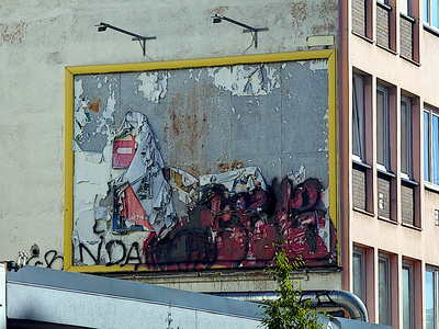 urban wall art - natural destruction