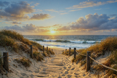 Weg durch die D&uuml;nen zum Meer