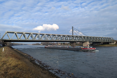 Eisenbahn Rheinbr&uuml;cke bei W&ouml;rth - Maxau