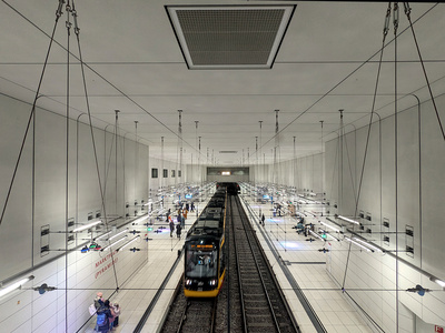 U-Bahn Station Pyramide in Karlsruhe