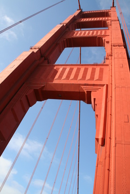 Detailaufnahme Golden Gate Bridge San Francisco, USA, 2009. Foto ausschlie&szlig;lich zur redaktionellen Verwendung und mit Urhebernennung: Alexander Hauk / alexander-hauk.de