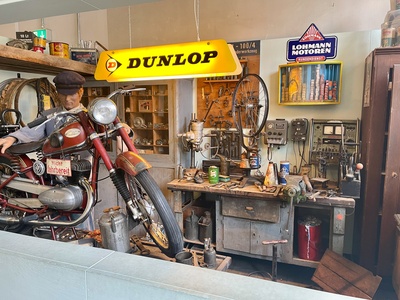 Motorrad-Werkstatt fr&uuml;her