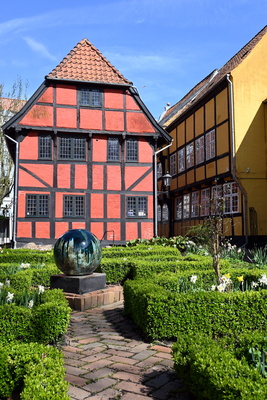 Klostergarten und die alten H&auml;user in Kolding