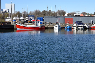 Fischerboote in Skaerbaek, Hafen