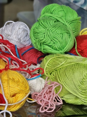 Bunte Wolle