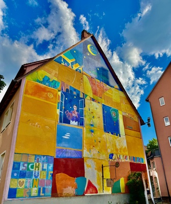 Hauswand-Bemalung in Freudenstadt