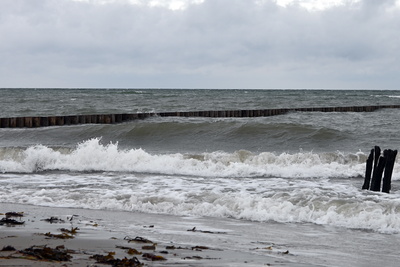 Ostsee bei Regenwetter