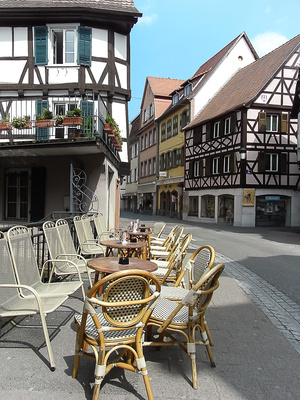 Stra&szlig;enkaffee im Elsass